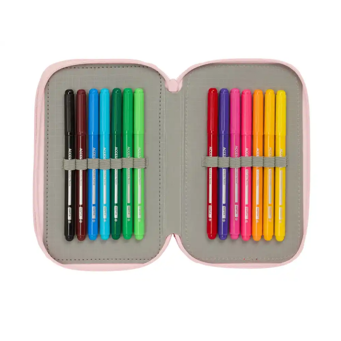 Safta Plumier Escolar Triple Cremallera 37 Piezas Glowlab Frutitas 195x125x55 mm 5