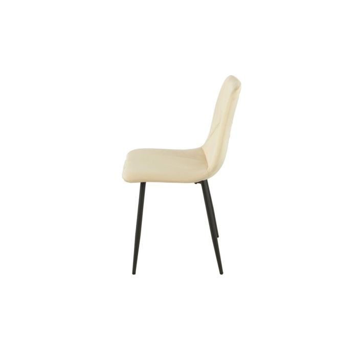 Silla Romimex Beige Terciopelo Metal 45 x 89 x 55 cm 3