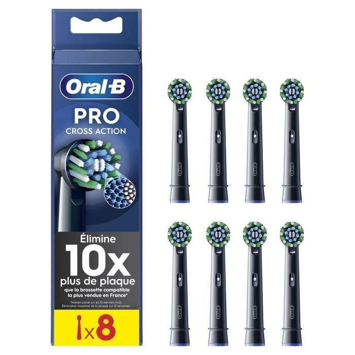 Oral-B Cepillos Cross Action Pro Pack de 8 Negro