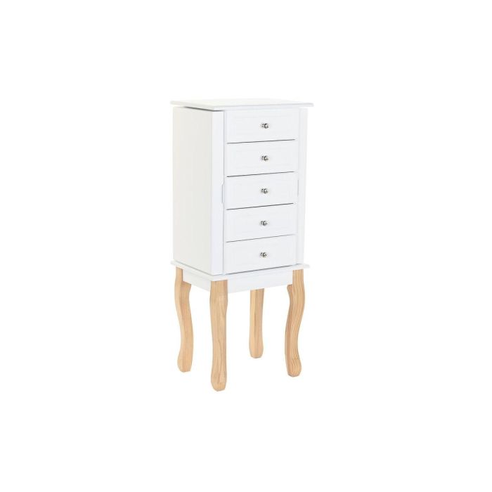 Joyero Romantico DKD Home Decor Blanco Natural 27 x 90 x 37 cm Joyero Romantico DKD Home Decor Blanco Natural 27 x 90 x 37 cm