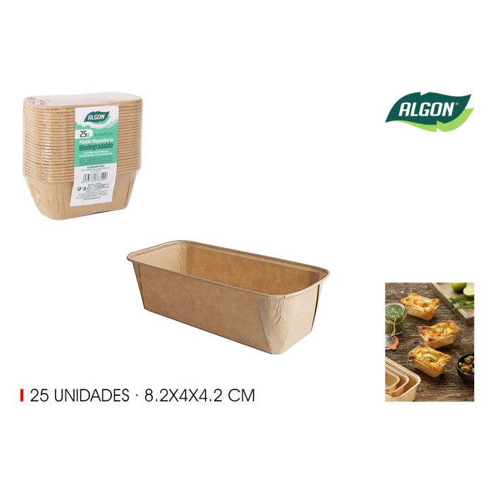 Set de 25 moldes para horno de papel Algon 8.2x4x4.2 cm (36 Unidades) Set de 25 moldes para horno de papel Algon 8.2x4x4.2 cm (36 Unidades)