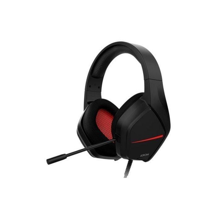 Krom NXKROMKOPAMOVE Auriculares Gaming Estéreo, Micrófono Omnidireccional, Jack 3.5mm, Drivers 50mm, para PC, PS4/PS5, Switch, Negros