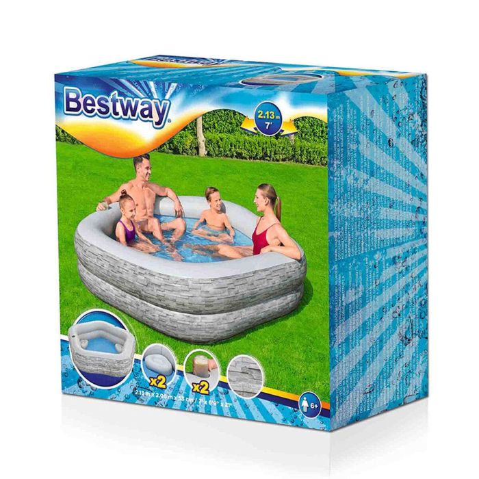 Bestway Piscina Hinchable Familiar 213x206x53 cm +6 Años Jardin 54423 12