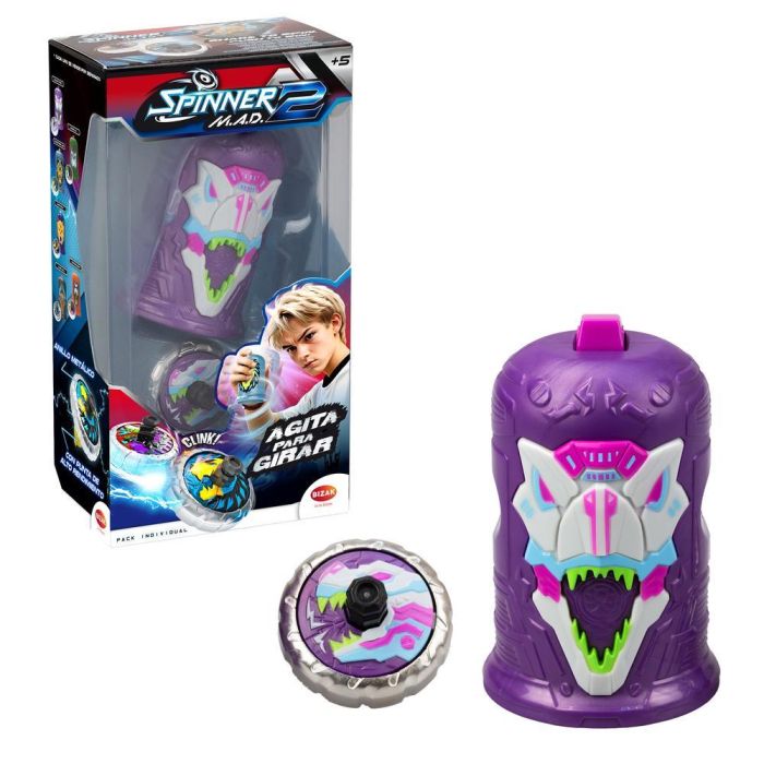 Bizak Peonza Spinner Mad 2 Shake - Pack Individual de Juguete Giratorio Surtido para Niños Mayores de 5 Años 6
