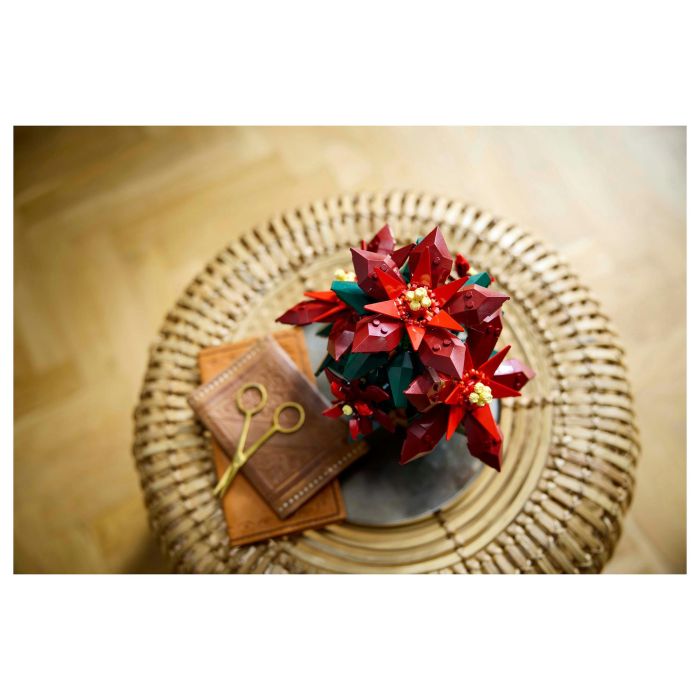 LEGO 10370 Icons Flor de Pascua, Juego Construcción 608 Piezas, 18+ Años 18