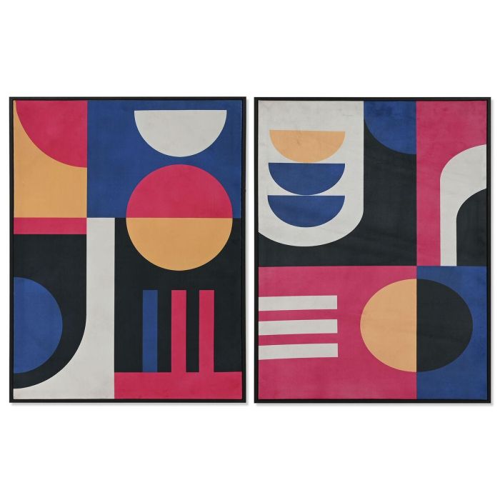 Cuadro Urban DKD Home Decor Azul Negro 3 x 83 x 63 cm (2 Unidades)