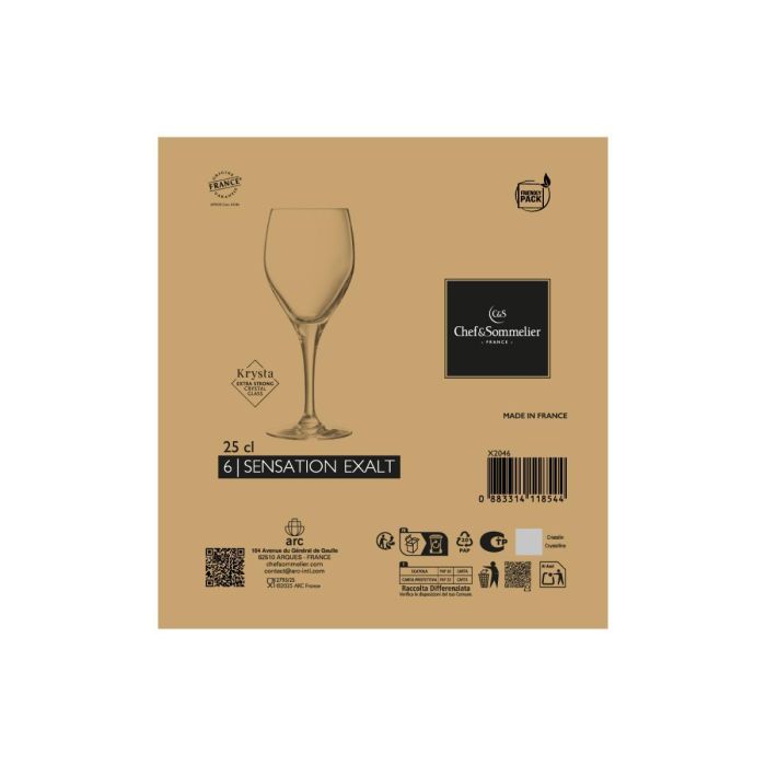Caja 6 Copas Vino Krysta Sensation Exalt Chef & Sommelier 25 cL 5
