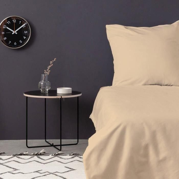 Juego de Cama ASI8684282601036 - 1 Funda Nórdica 220x240 cm + 2 Fundas Almohada 60x60 cm - 100% Algodón Satén Beige