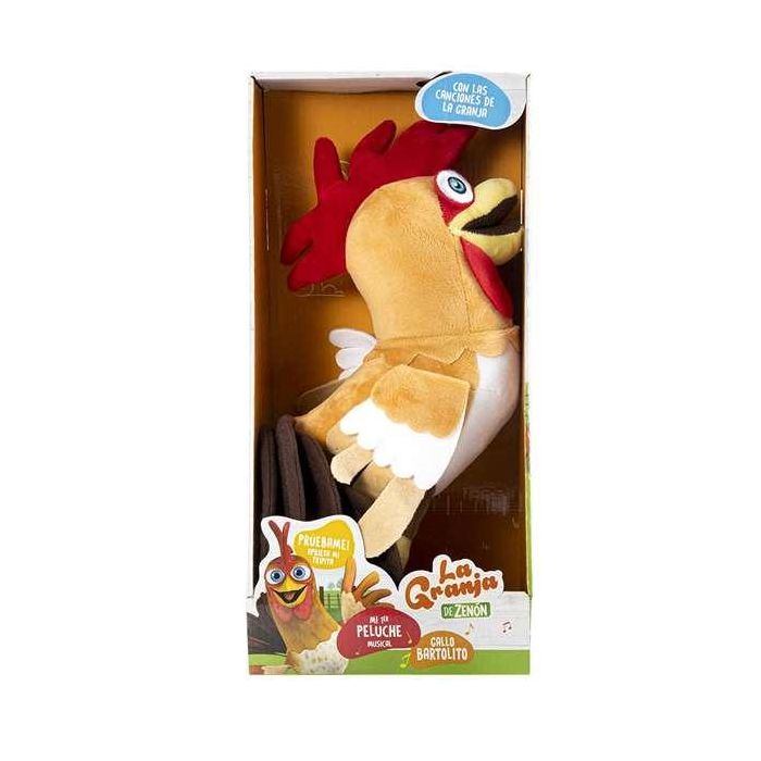 Peluche musical gallo bartolito de la granja de zenón 13x17x34 cm 11 Peluche musical gallo bartolito de la granja de zenón 13x17x34 cm 11