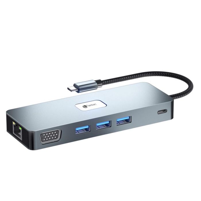 Leotec LEDS03 Docking Station 11 en 1 USB-C para Portátil Universal con PD 100W, HDMI 4K, VGA, DP y USB 3.2 3