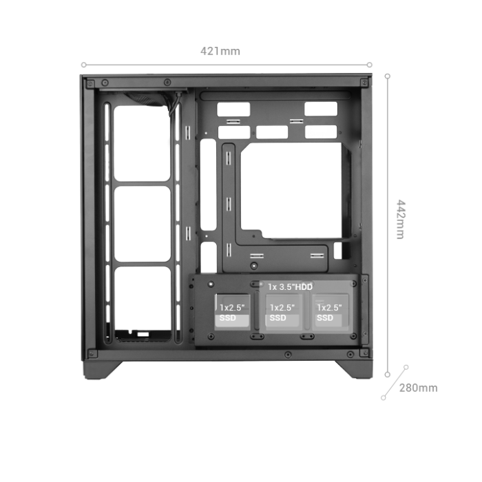 Mars Gaming MCVISION Caja Semitorre ATX Negra con Cristal Templado y Flujo de Aire para Gaming 3 Mars Gaming MCVISION Caja Semitorre ATX Negra con Cristal Templado y Flujo de Aire para Gaming 3
