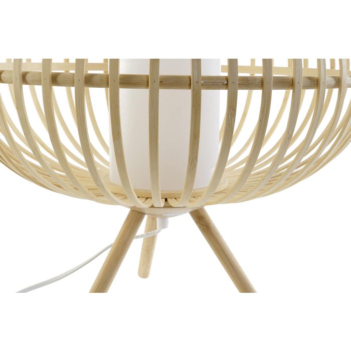 DKD Home Decor Lámpara de Sobremesa Bali Bambú Madera Natural Blanca 40x40x36 cm E27 50W (Pack de 2) 3 DKD Home Decor Lámpara de Sobremesa Bali Bambú Madera Natural Blanca 40x40x36 cm E27 50W (Pack de 2) 3