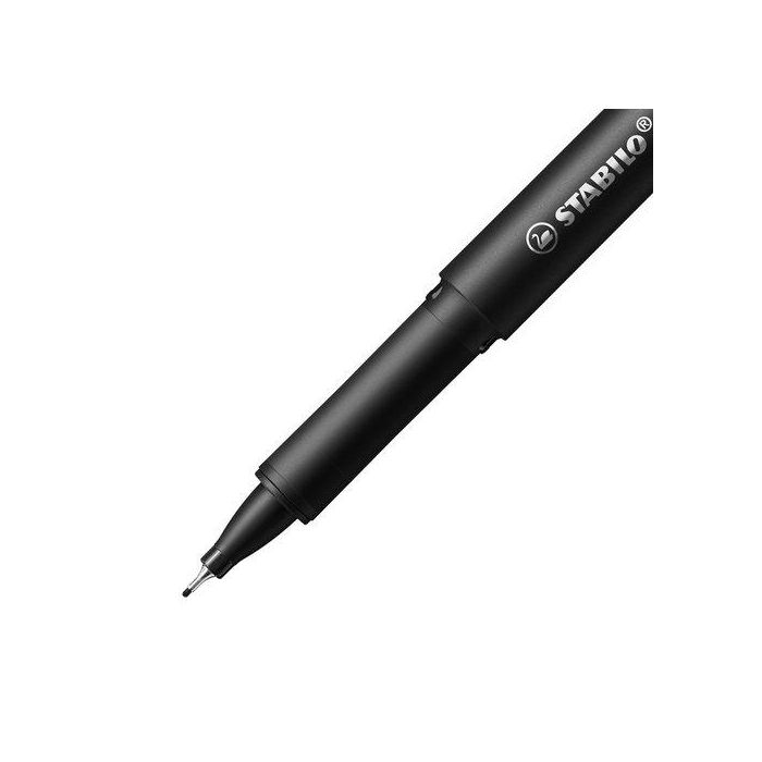 Rotulador Fibra Stabilo D!Ver Punta F Negro (Set de 5)
