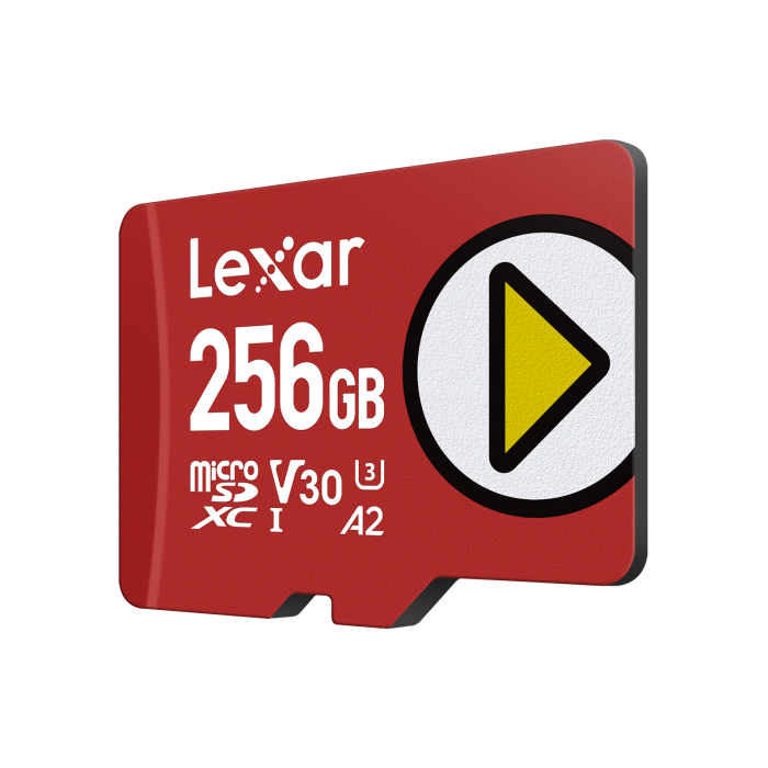 Lexar LMSPLAY256G-BNSNG Memoria Flash MicroSDXC UHS-I Clase 10 de 256 GB, Velocidad de Lectura 205 MB/s, Escritura 140 MB/s, V30, U3