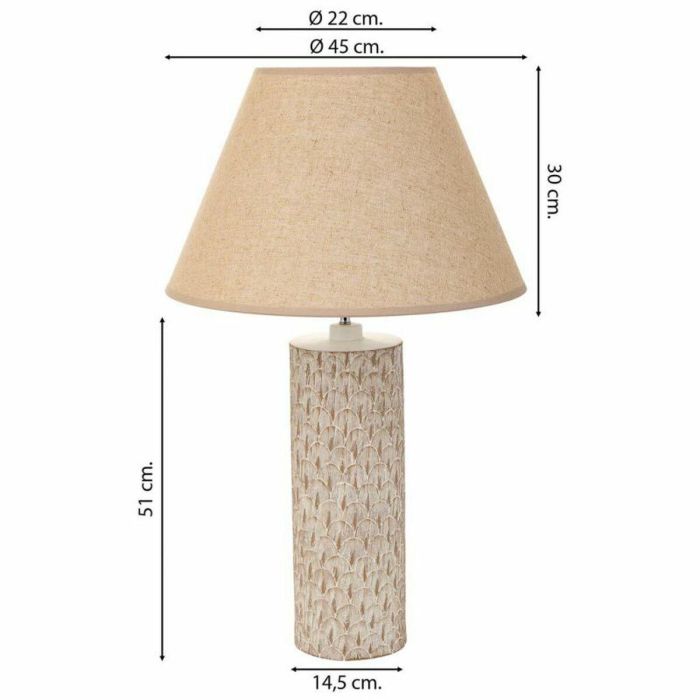 Lámpara de mesa Alexandra House Living Beige Poliresina 220-240 V 14 x 51 x 14 cm 6