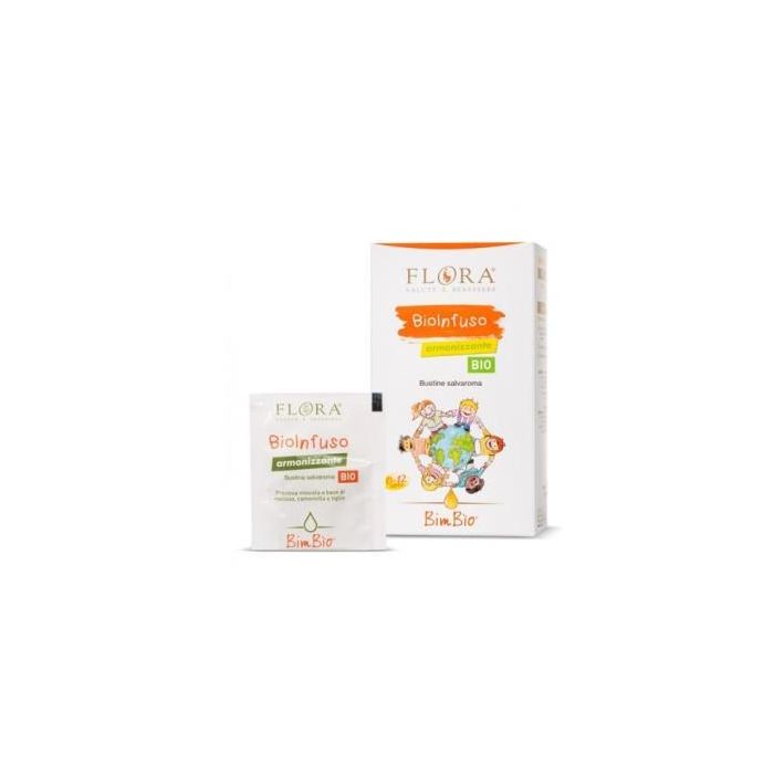 FLORA Infusión Infantil Armonizante Melisa, Manzanilla y Tilo, 20 Sobres