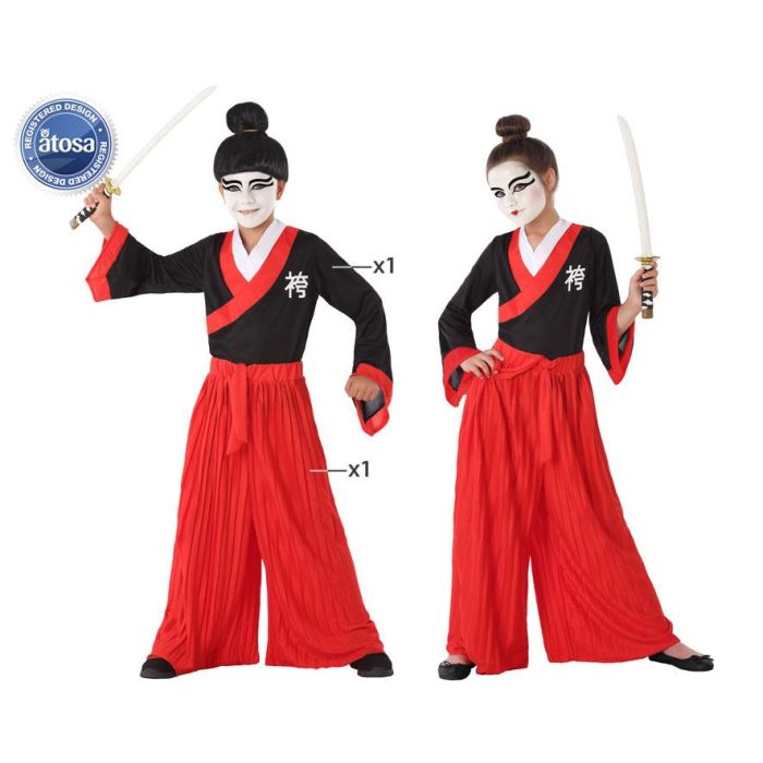 Disfraz Samurai Japonés Niño Infantil 5-6 Años Disfraz Samurai Japonés Niño Infantil 5-6 Años