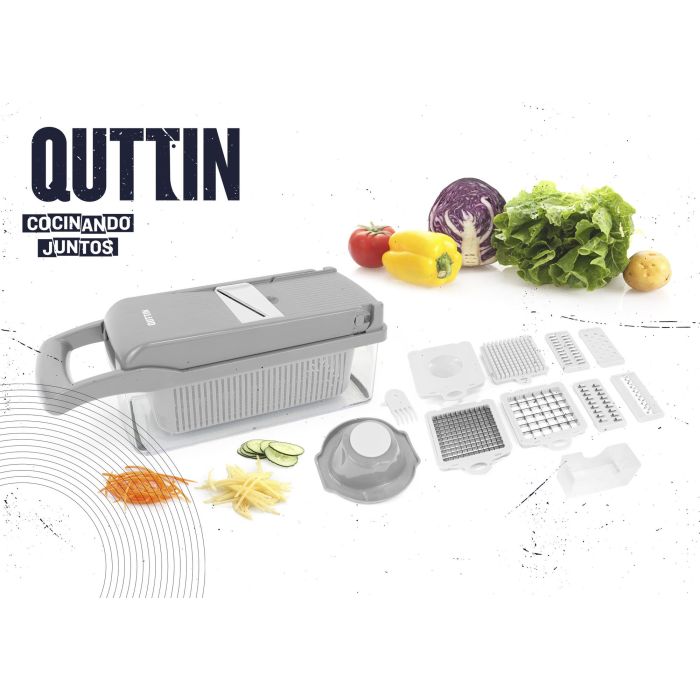 Quttin Cortador-Rallador Multifuncional con Depósito, 32x11.5x11.5 cm (6 Unidades) 12