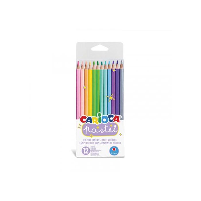 Carioca Lápices De Colores Pastel Surtidos Estuche 12 Ud