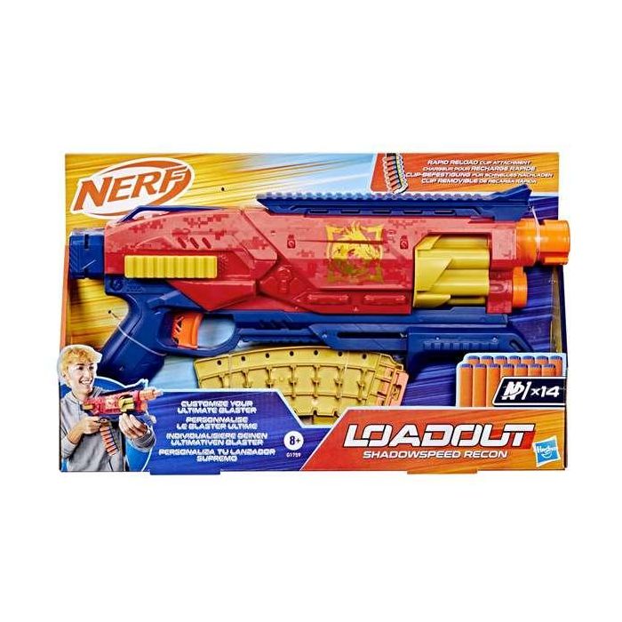 Nerf Load Out Shadowspeed Recon Lanzador con 14 Dardos y Culata Portadardos - Para Niños de 8 Años o Más Nerf Load Out Shadowspeed Recon Lanzador con 14 Dardos y Culata Portadardos - Para Niños de 8 Años o Más