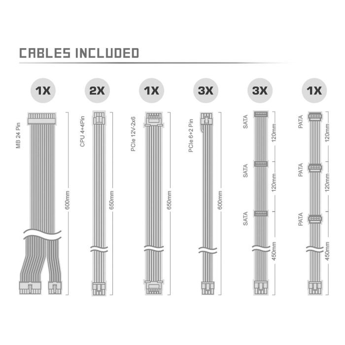 ASRock SL-1000GW Fuente de Alimentación, 1000W, 80 PLUS Gold, Modular, Blanca, PCI-E 5.1 ASRock SL-1000GW Fuente de Alimentación, 1000W, 80 PLUS Gold, Modular, Blanca, PCI-E 5.1