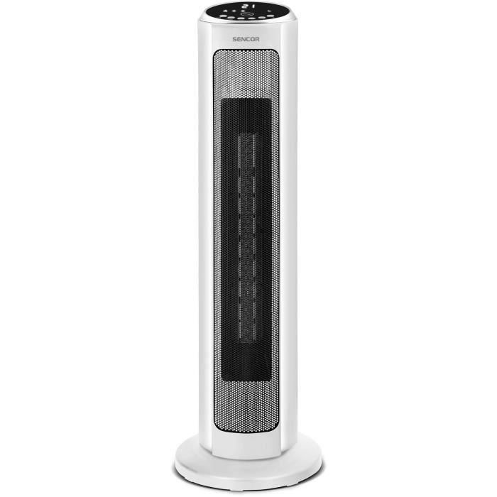 Radiador de torre cerámico - SENCOR - SFH 8994WH - Hasta 2000 W - 3 modos - 24 m² / 60 m³ - Mando a distancia - Blanco