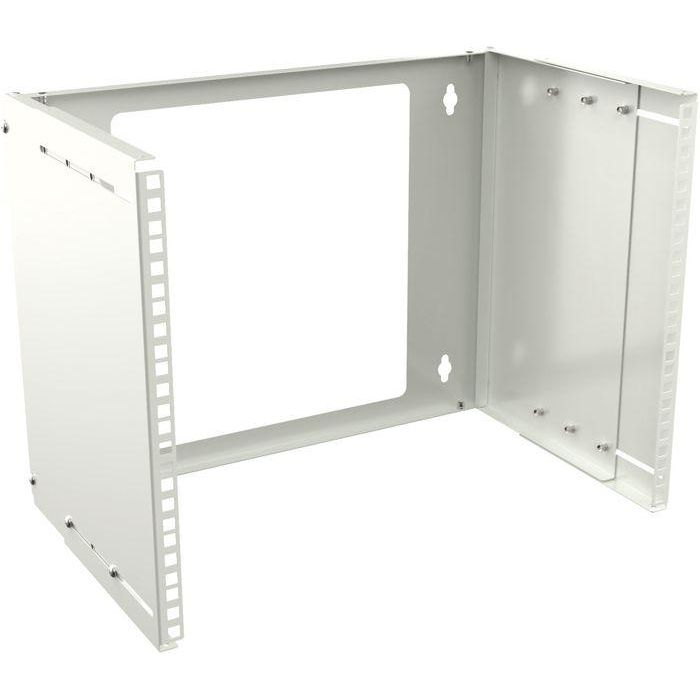 Lanview Rack Abierto de Pared 19" 8U con Profundidad Ajustable - Ideal para LAN, Vigilancia y Equipos AV