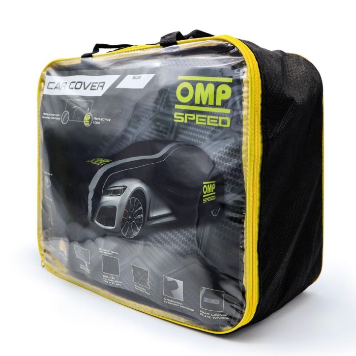 OMP Funda Cubre Coches Speed Impermeable 4 Capas SUV Talla XL OMPS18031019 Exterior-Interior 533x205x150 cm 3