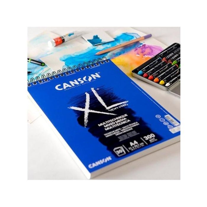 Canson Bloc Dibujo XL Mixed Media Textured 300g A4 30 Hojas (Set de 5) (Set de 5)
