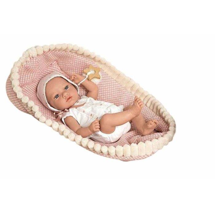 Muñeca elegance aria rosa c/ capazo (muñeco de peso) 38 cm