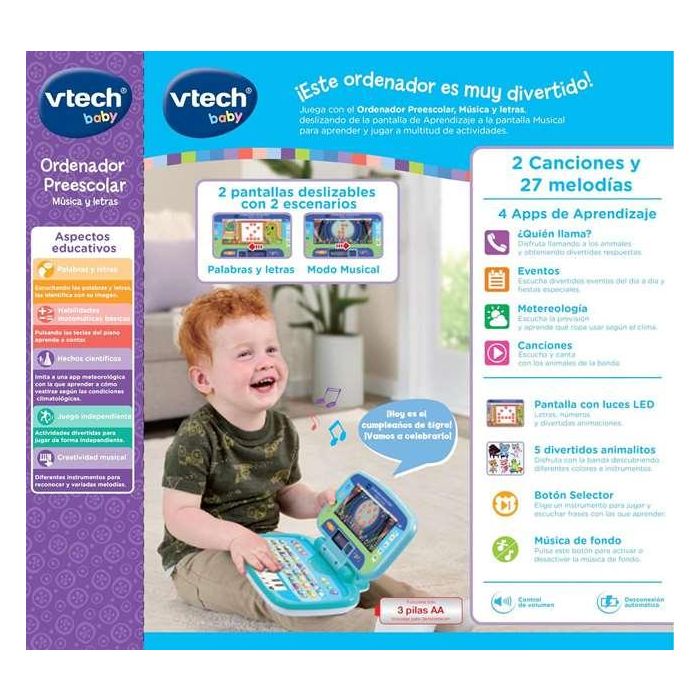Ordenador Preescolar Música Y Letras 80-576422 V-Tech 6 Ordenador Preescolar Música Y Letras 80-576422 V-Tech 6