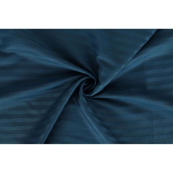 Juego de cama - 1 funda nórdica 220x240 cm + 2 fundas de almohada 60x60 cm - 100% algodón satén - Azul 5 Juego de cama - 1 funda nórdica 220x240 cm + 2 fundas de almohada 60x60 cm - 100% algodón satén - Azul 5
