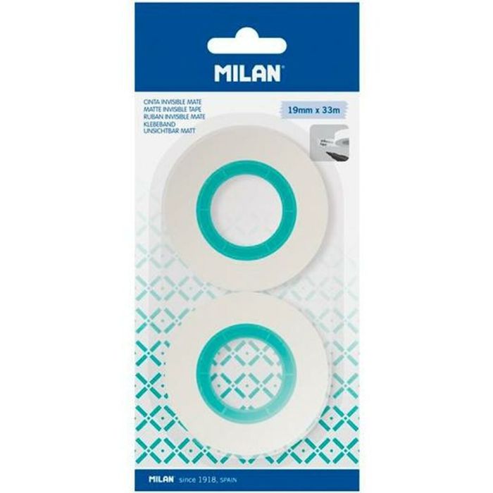 Set de Cintas Adhesivas Milan Transparente 19 mm x 33 m 2 Piezas (12 Unidades) 1 Set de Cintas Adhesivas Milan Transparente 19 mm x 33 m 2 Piezas (12 Unidades) 1