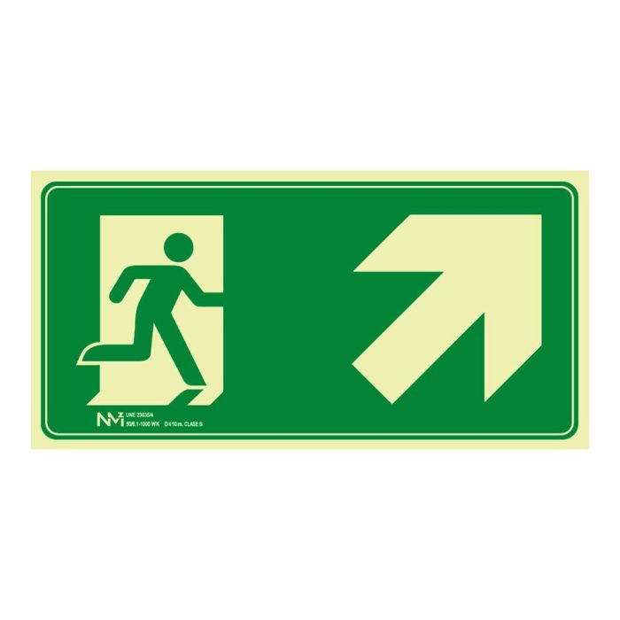Normaluz Cartel evacuación escalera arriba derecha PVC 0,7mm Clase B 32x16cm b11150 0 Normaluz Cartel evacuación escalera arriba derecha PVC 0,7mm Clase B 32x16cm b11150 0