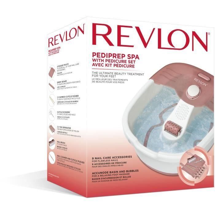 REVLON RVFB7021PE2 Thalasso Prediprep - Baño de burbujas vigorizante - Mantenimiento de temperatura - Piedra pómez y rodillo de masaje 2