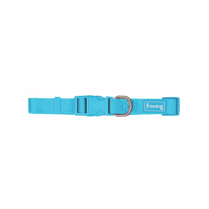 Freedog Collar de Nylon Basic Turquesa 10 mm para Perros 20-35 cm