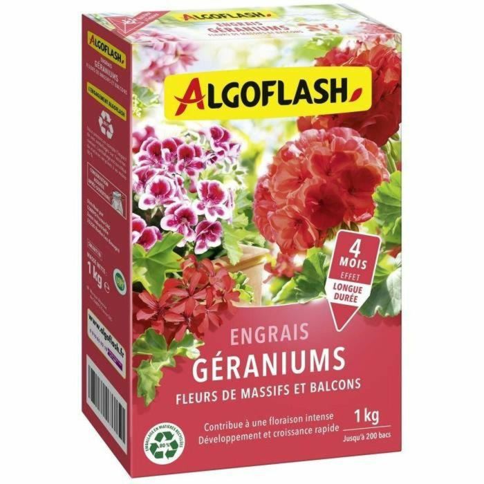 Algoflash Naturasol SMART1N Fertilizante para Geranios, Flores de Camas y Balcones - 1 kg