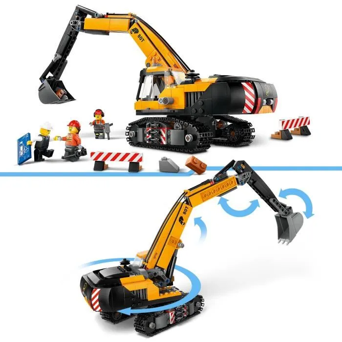 Lego City 60420 La excavadora de construcción amarilla, juguete para niños a partir de 8 años 2 Lego City 60420 La excavadora de construcción amarilla, juguete para niños a partir de 8 años 2