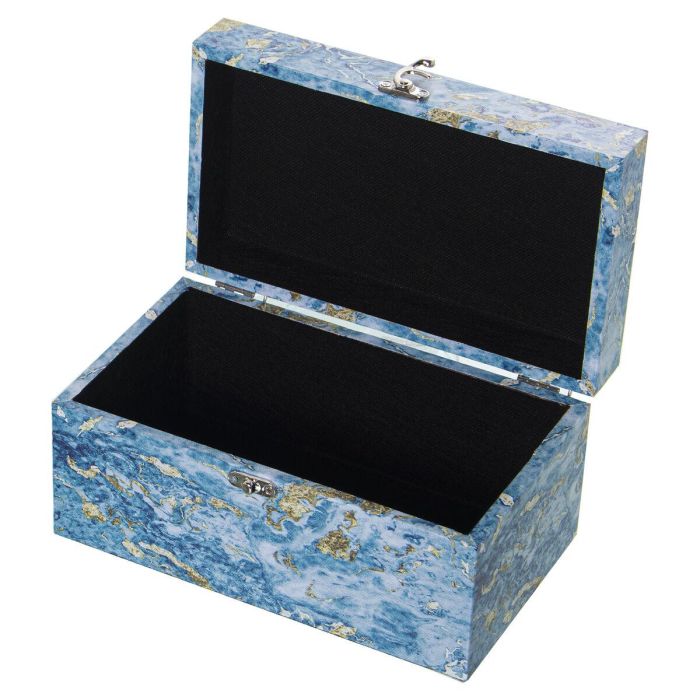 Juego de Cajas Decorativas Alexandra House Living Azul Madera 2 Piezas 1