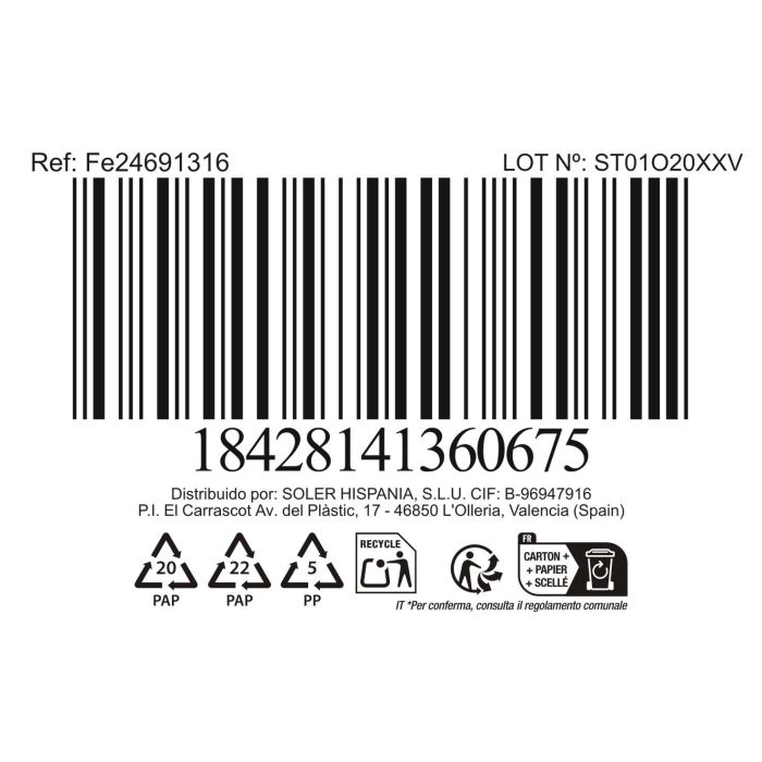 Inde Tarro de Cocina Faro 13 cm de Diámetro x 15.5 cm de Alto, Capacidad 1.5 Litros, Acero Inoxidable (24 Unidades)