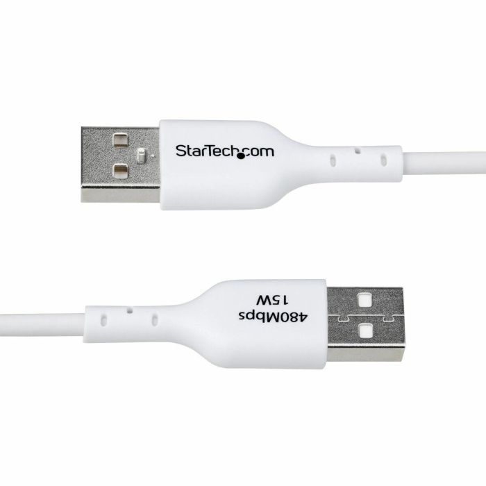 Cable USB Startech USB2AC1MNCWHE Blanco 1 m 1