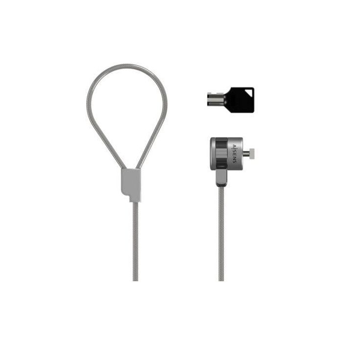 Cable de Seguridad para Portátiles Aisens ASLK-D40K02-SL/ 1.5m 1 Cable de Seguridad para Portátiles Aisens ASLK-D40K02-SL/ 1.5m 1
