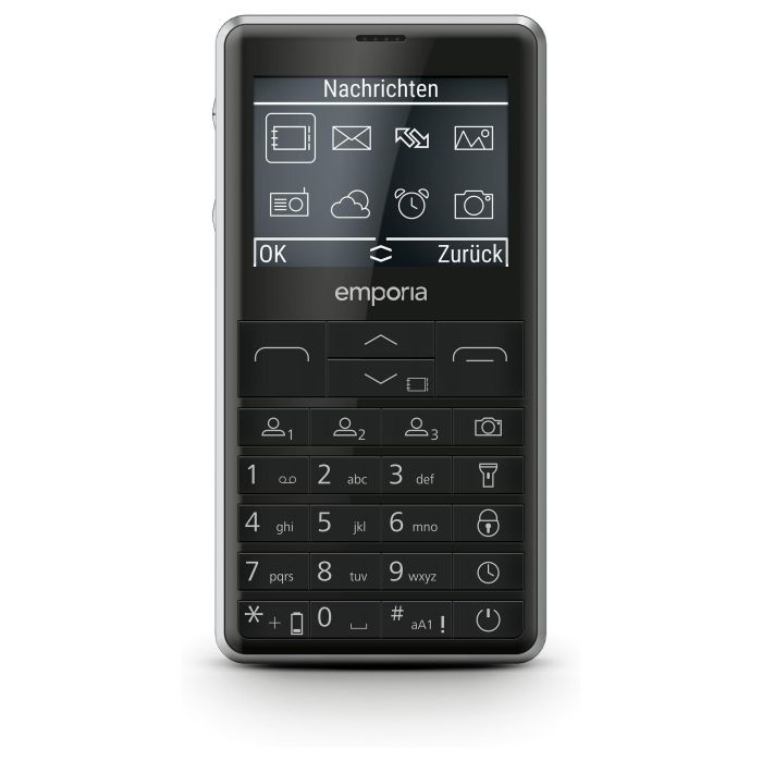 Emporia PRIME M76 LTE Teléfono Senior 4G con Teclado, Pantalla 2.31", Cámara 2 MP, 64 MB RAM, 128 MB ROM, 1400 mAh, Color Negro