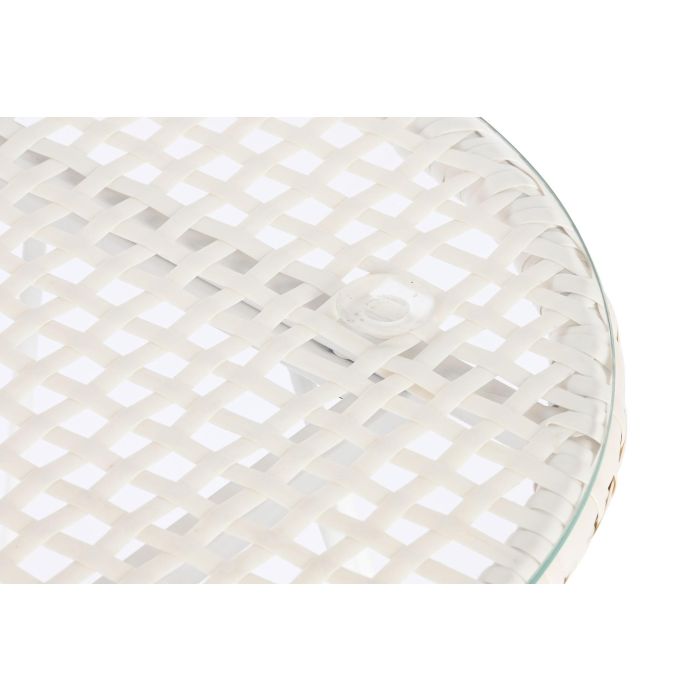 DKD Home Decor Silla Terraza Y Jardin Blanco Set de 3 57.5 x 82 x 56 cm Ratan Sintetico Hierro Poliester 1 DKD Home Decor Silla Terraza Y Jardin Blanco Set de 3 57.5 x 82 x 56 cm Ratan Sintetico Hierro Poliester 1