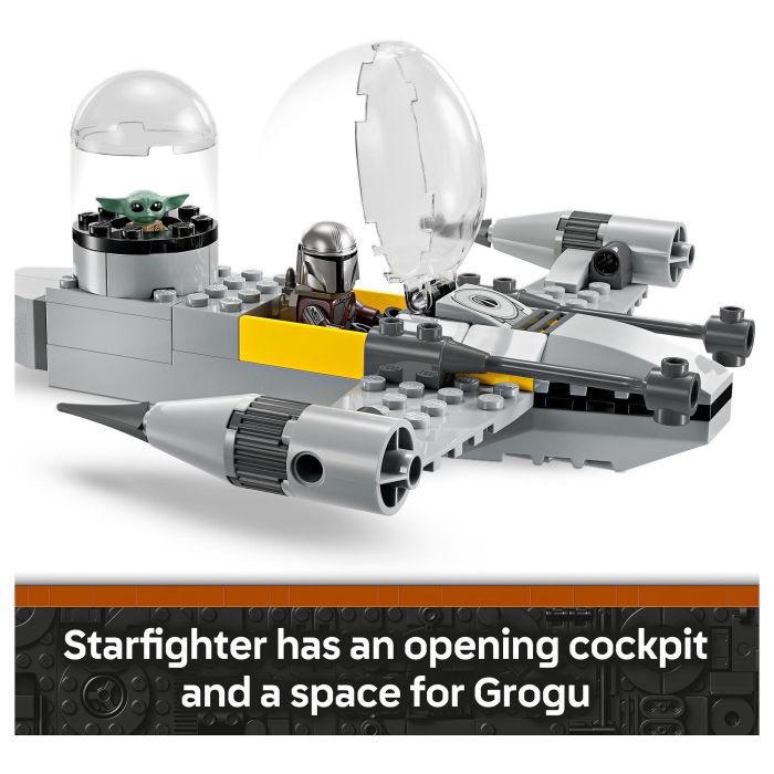 Lego Star Wars Caza Estelar N-1 de Mando y Grogu 75410 con 3 Personajes LEGO