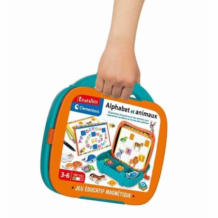 Clementoni CLEM52675 Estuche Magnético Letras y Animales - A partir de 3 años 1