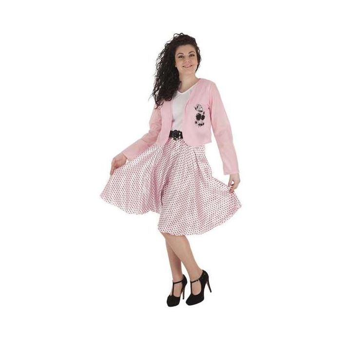 Creaciones Llopis Disfraz Adulto Años 50 Talla L Incluye Vestido Cinturón y Torera 1