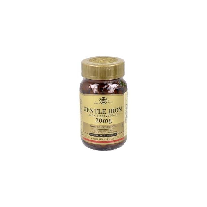 Solgar HIERRO GENTLETM Hierro Bisglicinato | Suplemento de Oligoelementos Cápsulas Vegetales | 90 Unidades para Fatiga y Cansancio