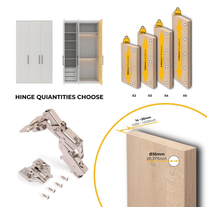Emuca Lote de 10 bisagras codo X91 apertura 165 grados con cierre suave y suplementos Euro, Altura 0, Acero, Niquelado 7 Emuca Lote de 10 bisagras codo X91 apertura 165 grados con cierre suave y suplementos Euro, Altura 0, Acero, Niquelado 7
