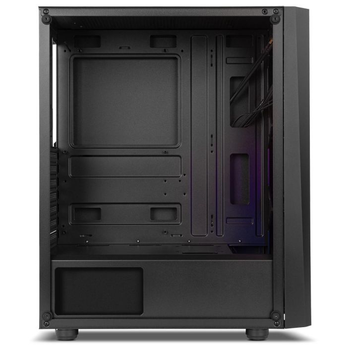 Nox Caja Ordenador Gaming Hummer Frost, Semitorre con LED ARGB Rainbow, Ventana Cristal Templado, Compatible con Gráficas Grandes 4